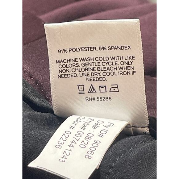 Express Women's Purple High Waisted Bootcut Flared Trousers Dress Pants Size 4R - Picture 6 of 6